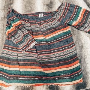 dRA Los Angeles OFF THE SHOULDER BLOUSE (COLORFUL)